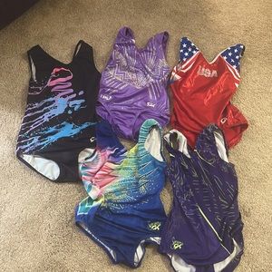 Lot of 5 GK Adult large leotards